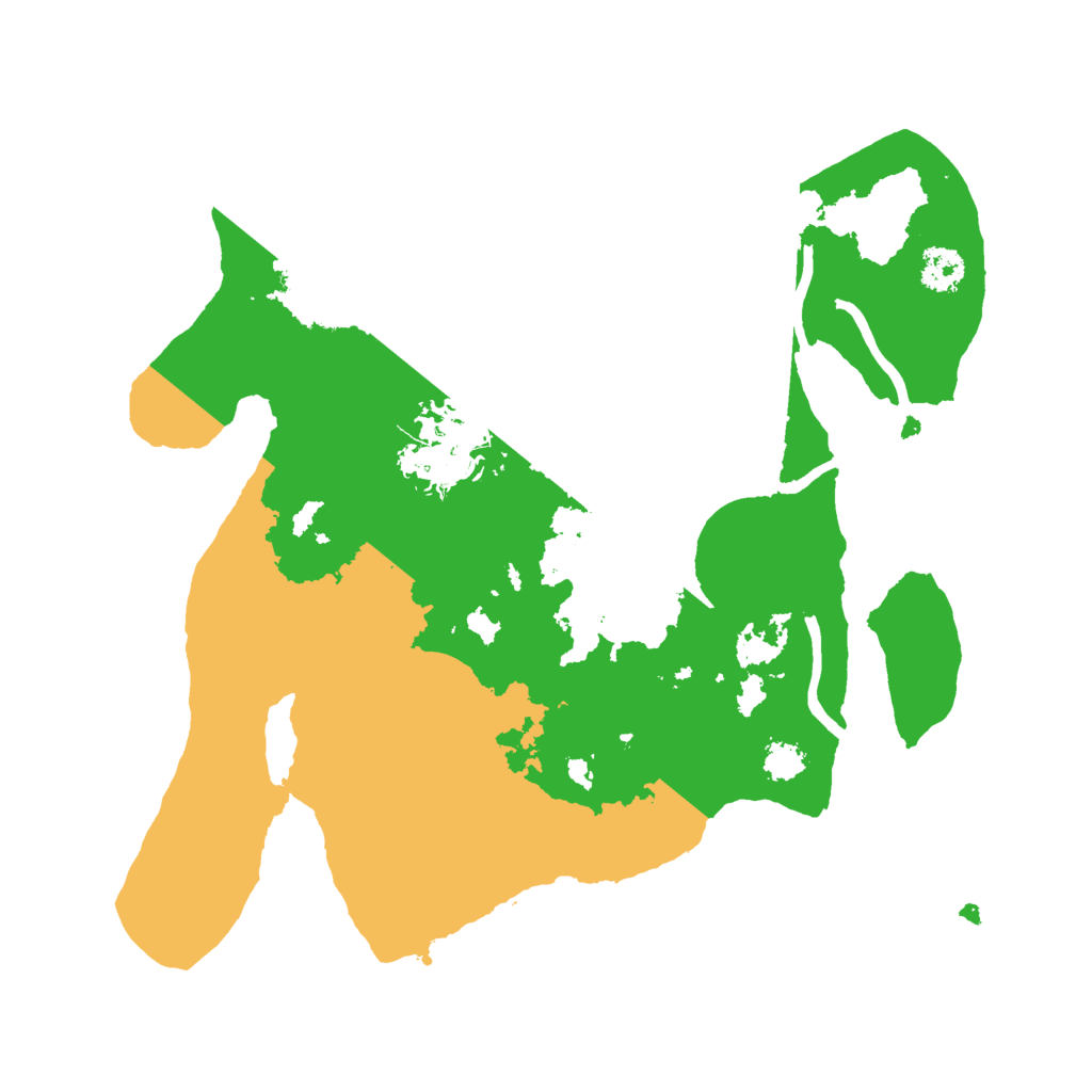 Biome Rust Map: Procedural Map, Size: 2500, Seed: 123123123