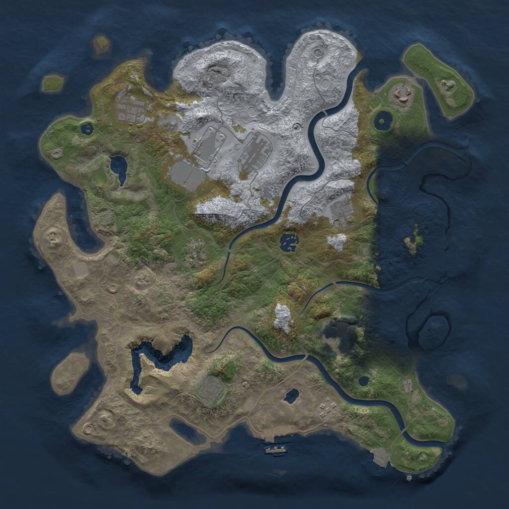 Rust Map: Procedural Map, Size: 4000, Seed: 26052022, 15 Monuments