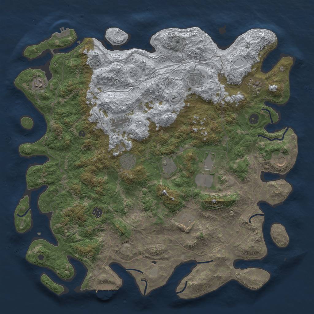 Rust Map: Procedural Map, Size: 4700, Seed: 137689, 20 Monuments