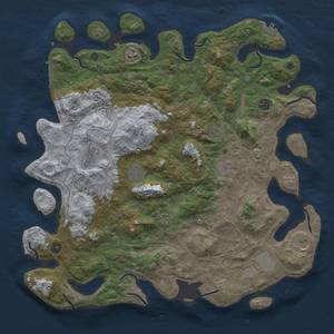 Thumbnail Rust Map: Procedural Map, Size: 4500, Seed: 198, 19 Monuments