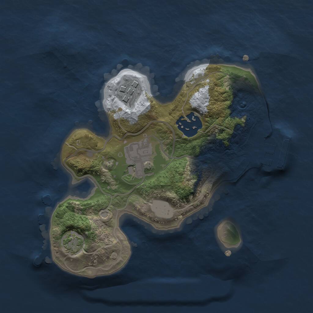Rust Map: Procedural Map, Size: 2000, Seed: 60417596, 6 Monuments