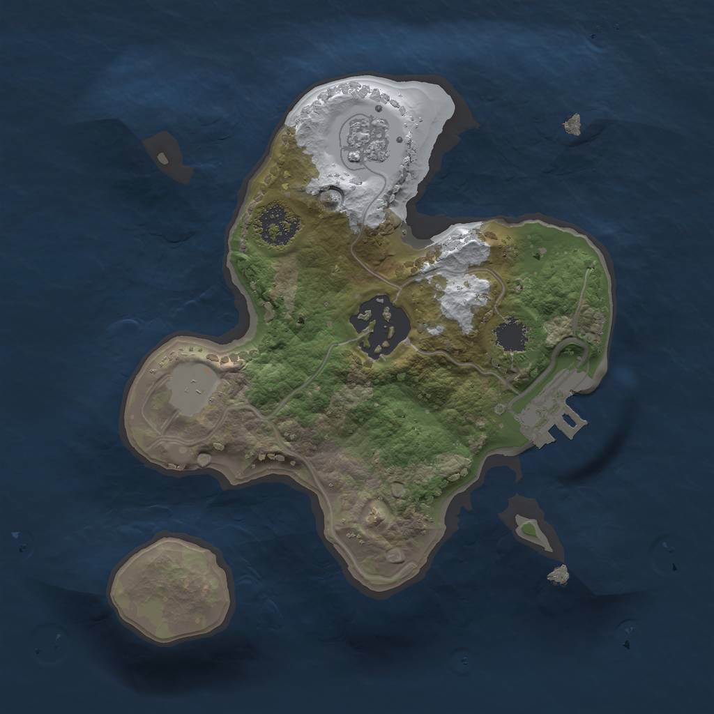 Rust Map: Procedural Map, Size: 1800, Seed: 1458235, 8 Monuments