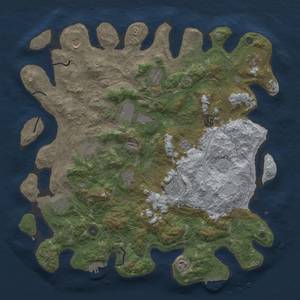 Thumbnail Rust Map: Procedural Map, Size: 4500, Seed: 392062569, 20 Monuments