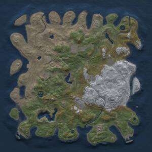 Thumbnail Rust Map: Procedural Map, Size: 4500, Seed: 392062569, 14 Monuments