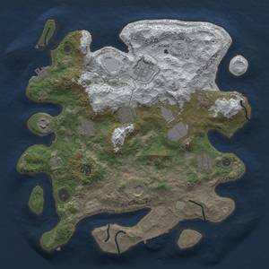 Thumbnail Rust Map: Procedural Map, Size: 3500, Seed: 11412, 19 Monuments