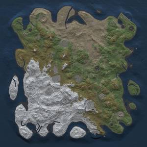 Thumbnail Rust Map: Procedural Map, Size: 4500, Seed: 1170721079, 20 Monuments