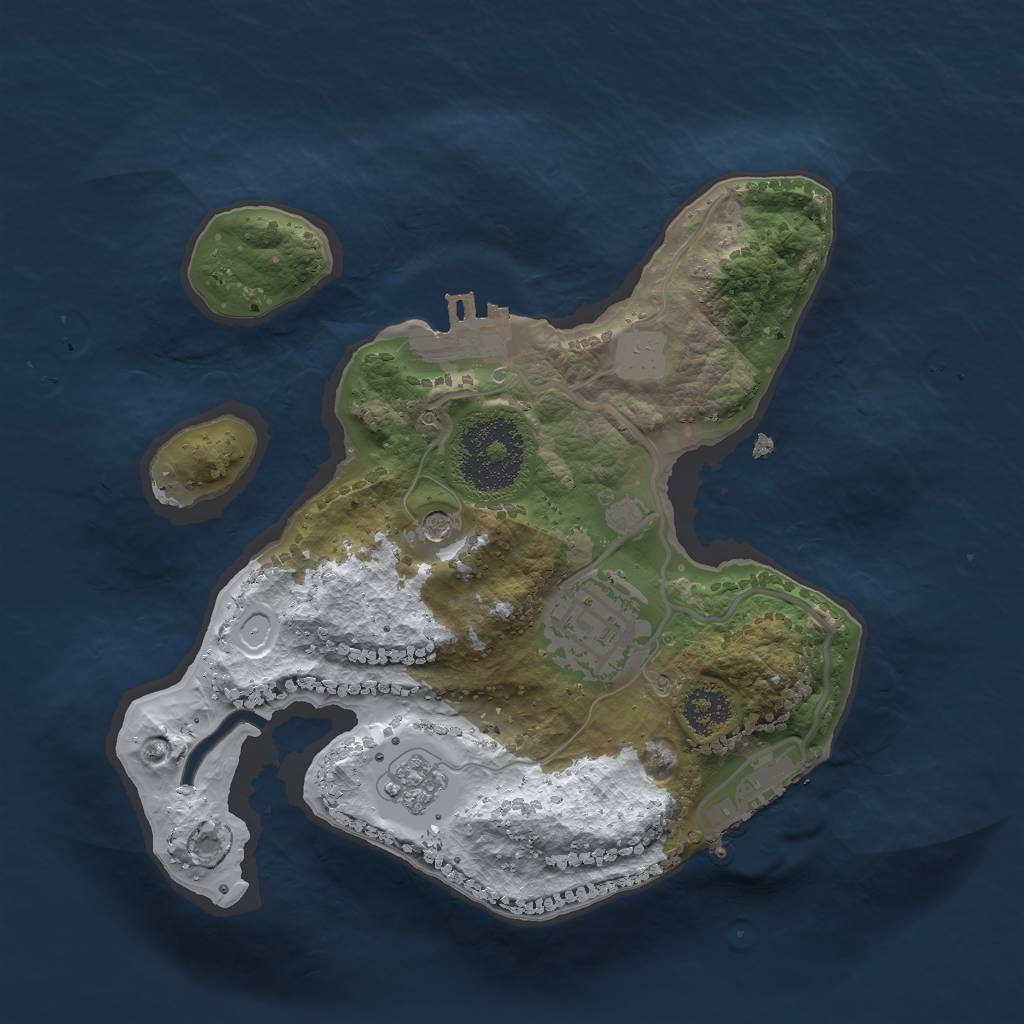 Rust Map: Procedural Map, Size: 2200, Seed: 32432443, 10 Monuments