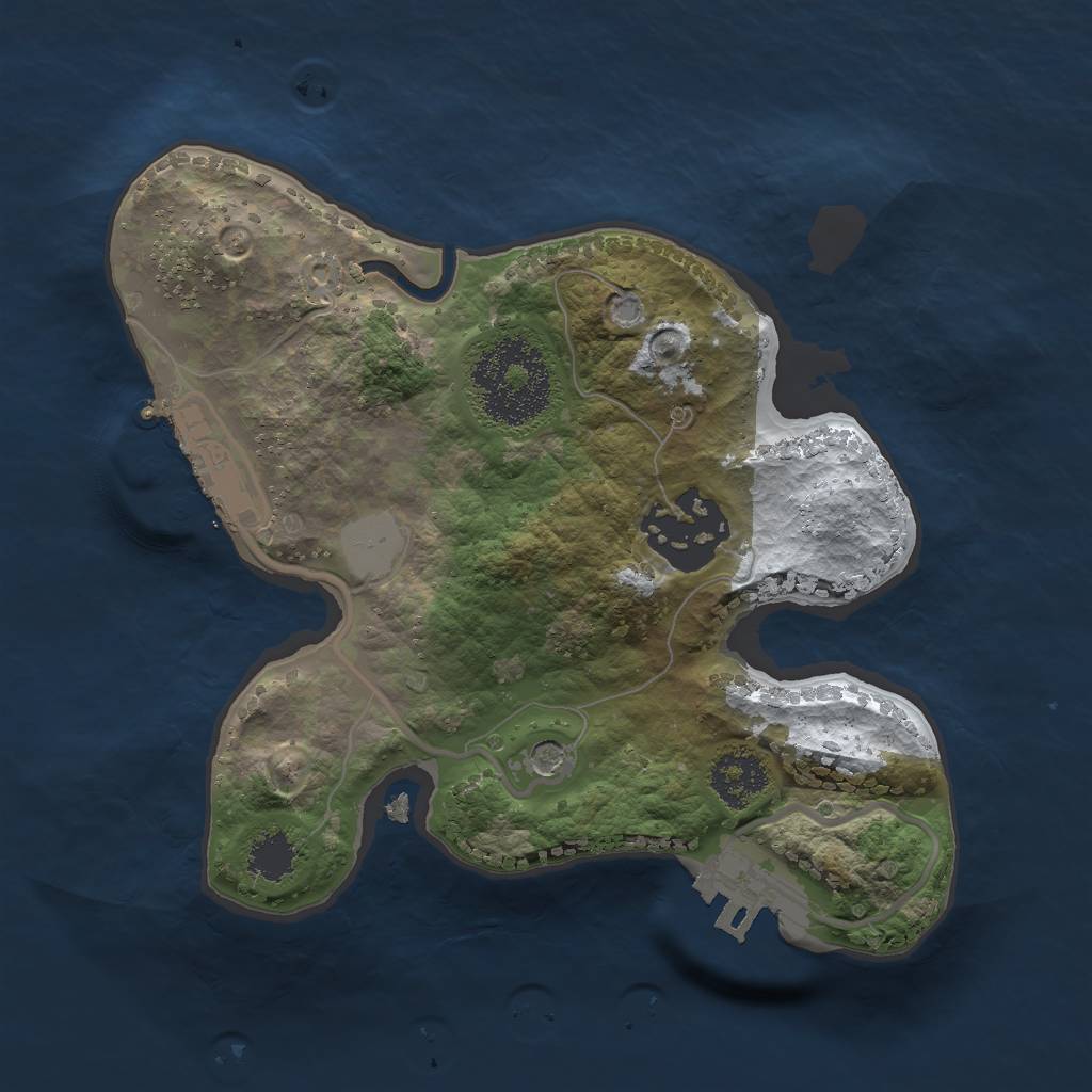 Rust Map: Procedural Map, Size: 2000, Seed: 144993516, 9 Monuments