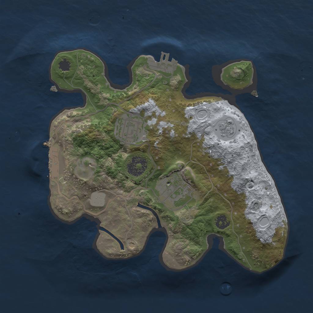 Rust Map: Procedural Map, Size: 2300, Seed: 40, 10 Monuments