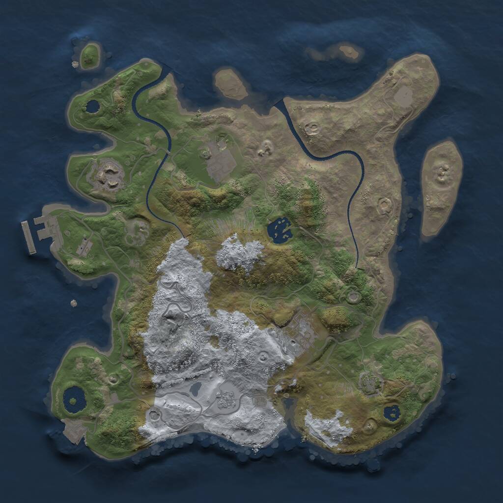 Rust Map: Procedural Map, Size: 3000, Seed: 1568684756, 9 Monuments
