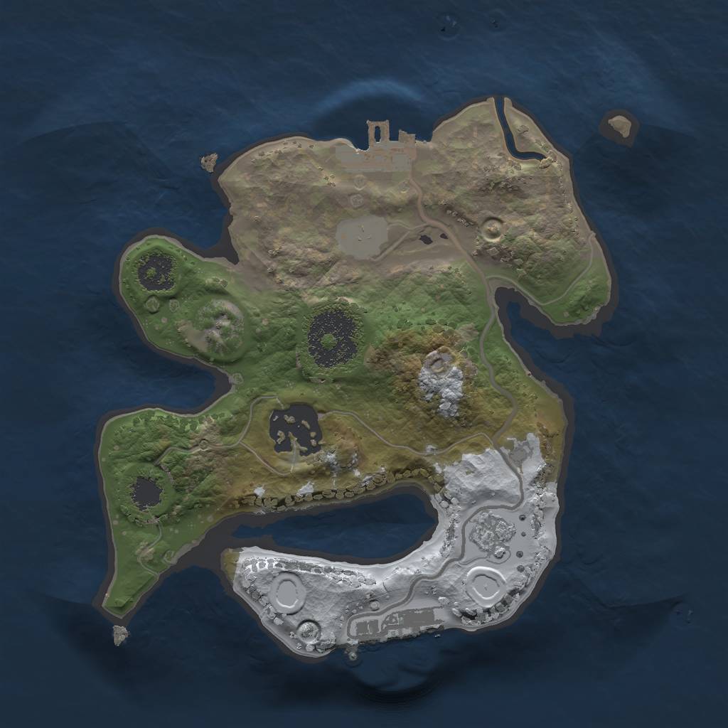 Rust Map: Procedural Map, Size: 2000, Seed: 187161, 9 Monuments