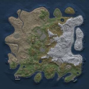 Thumbnail Rust Map: Procedural Map, Size: 3800, Seed: 2525, 16 Monuments