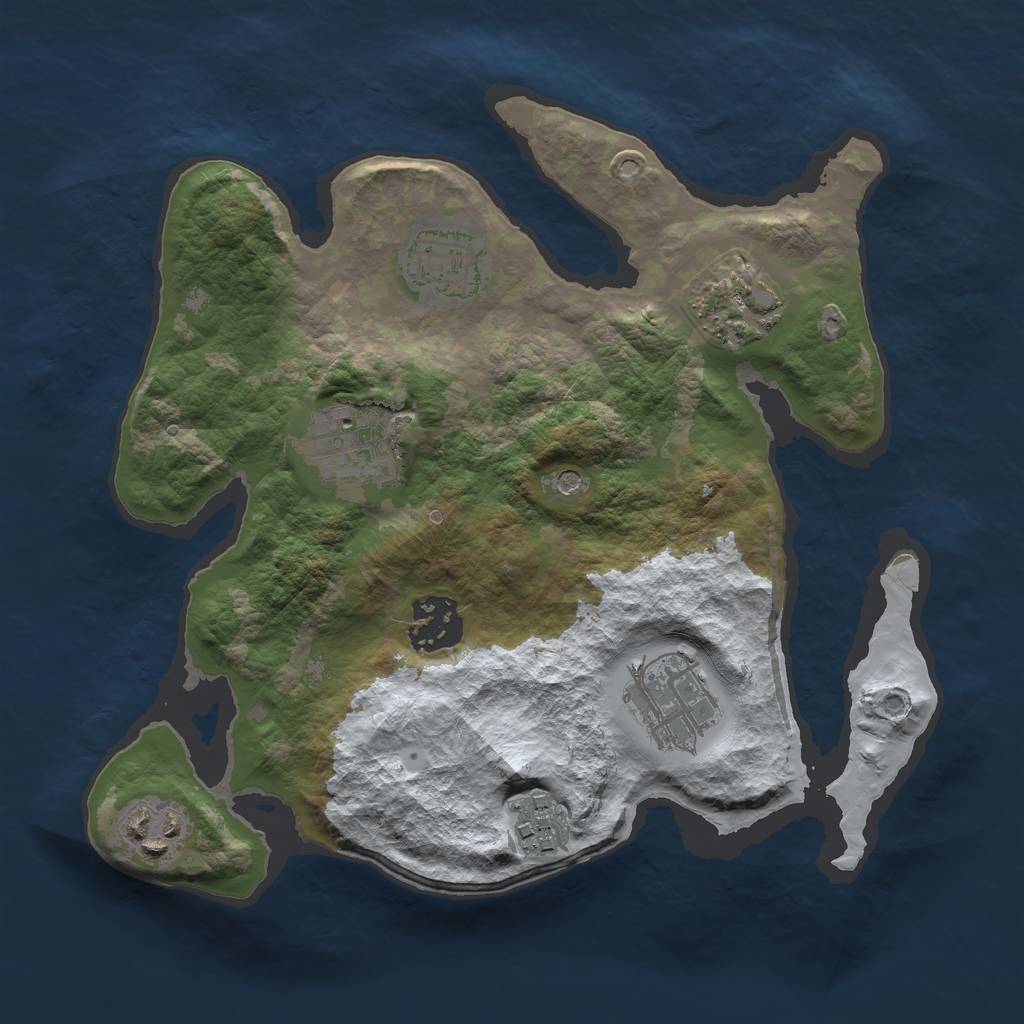Rust Map: Barren, Size: 2700, Seed: 1745484, 10 Monuments