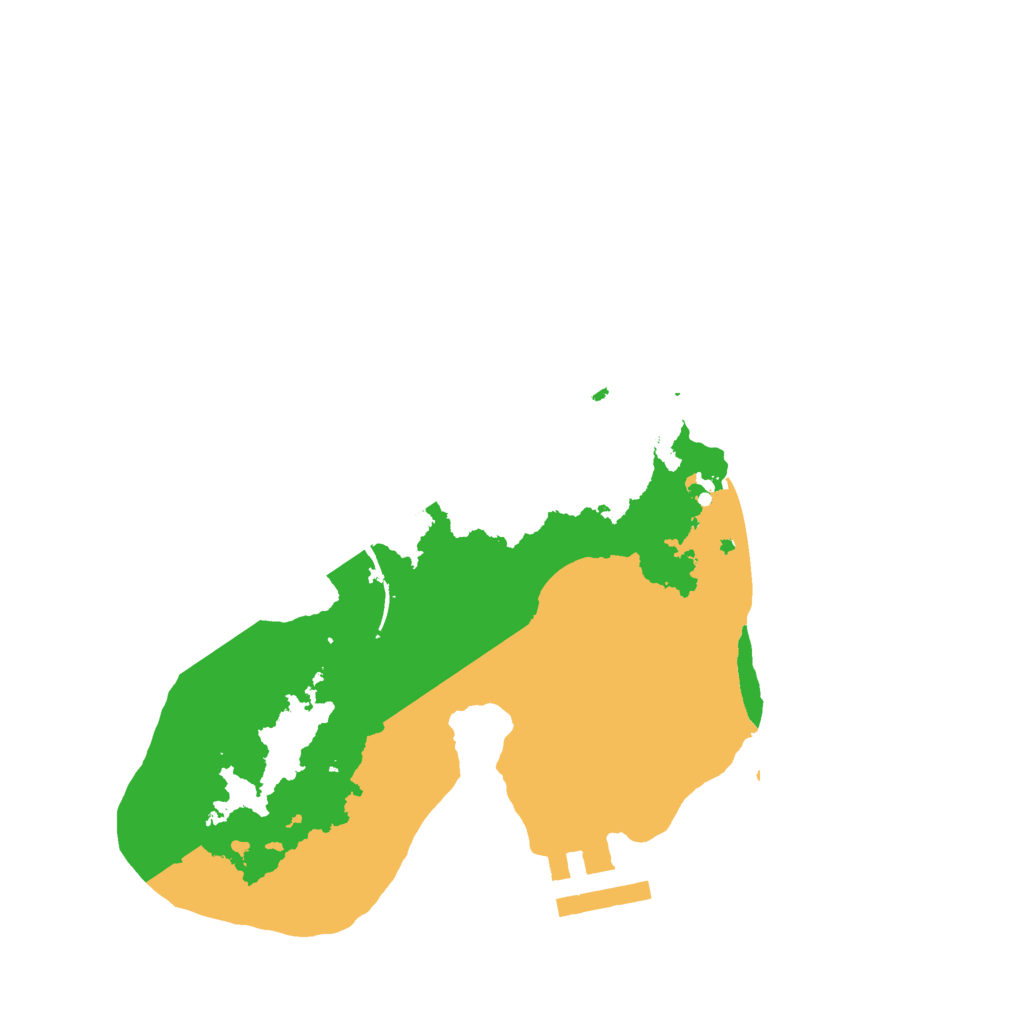 Biome Rust Map: Procedural Map, Size: 2200, Seed: 100005