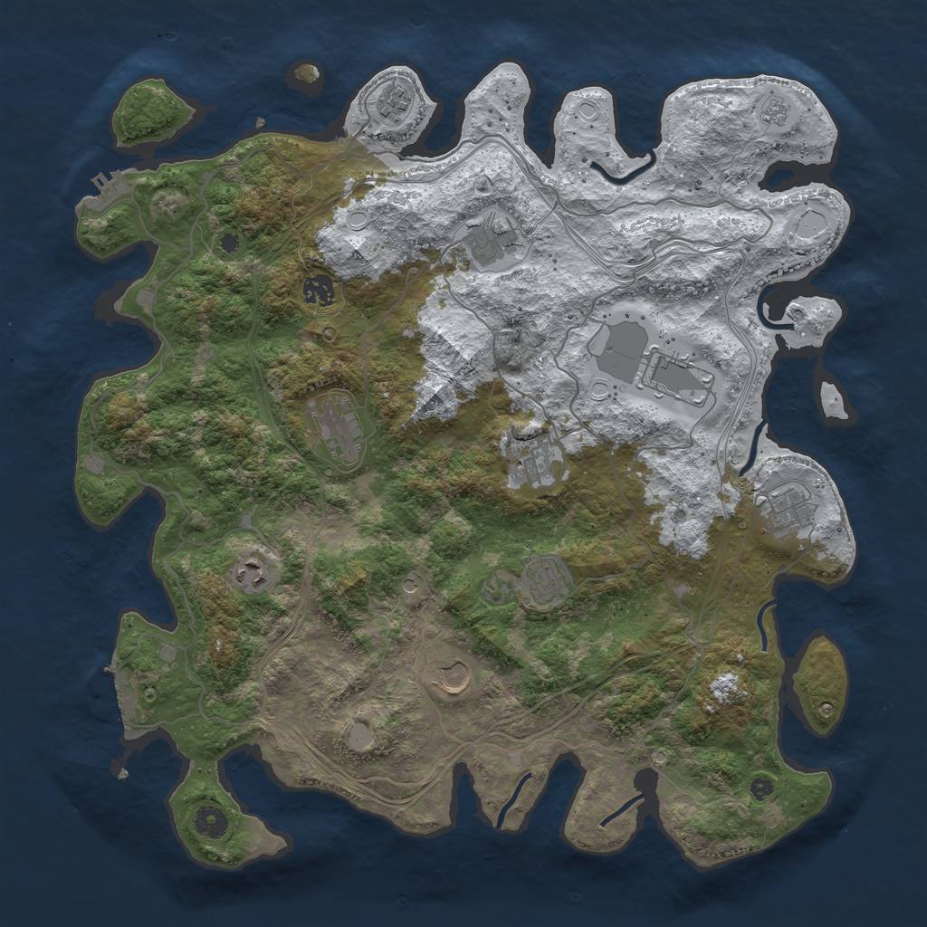 Rust Map: Procedural Map, Size: 4250, Seed: 24, 19 Monuments