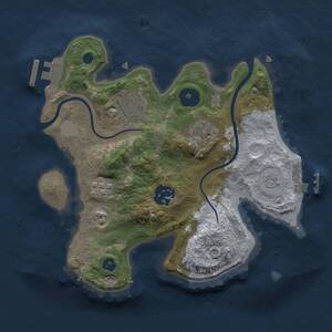 Thumbnail Rust Map: Procedural Map, Size: 2500, Seed: 415, 8 Monuments