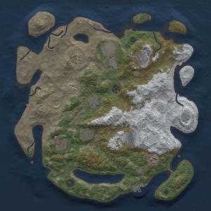 Thumbnail Rust Map: Procedural Map, Size: 3850, Seed: 1919343262, 20 Monuments