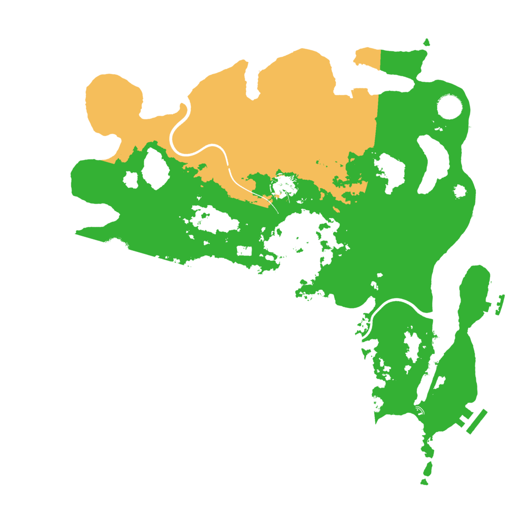 Biome Rust Map: Procedural Map, Size: 3700, Seed: 395693377