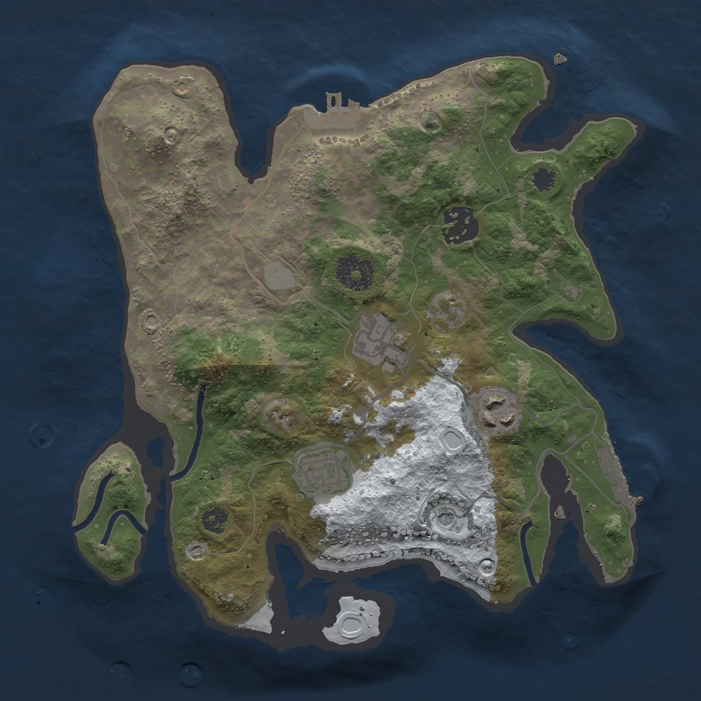 Rust Map: Procedural Map, Size: 2750, Seed: 361430308, 12 Monuments