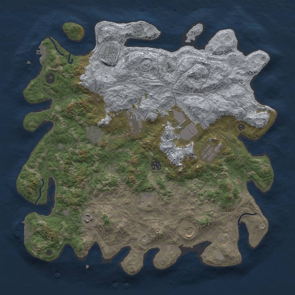 Rust Map: Procedural Map, Size: 4300, Seed: 2456, 19 Monuments