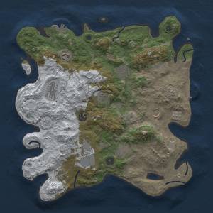 Thumbnail Rust Map: Procedural Map, Size: 3750, Seed: 1132782028, 20 Monuments