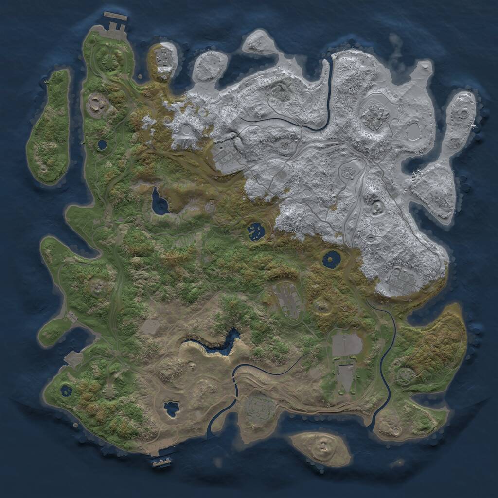 Rust Map: Procedural Map, Size: 4250, Seed: 809958926, 15 Monuments