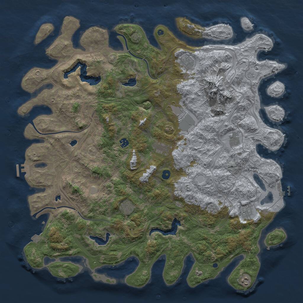 Rust Map: Procedural Map, Size: 5000, Seed: 69235, 15 Monuments