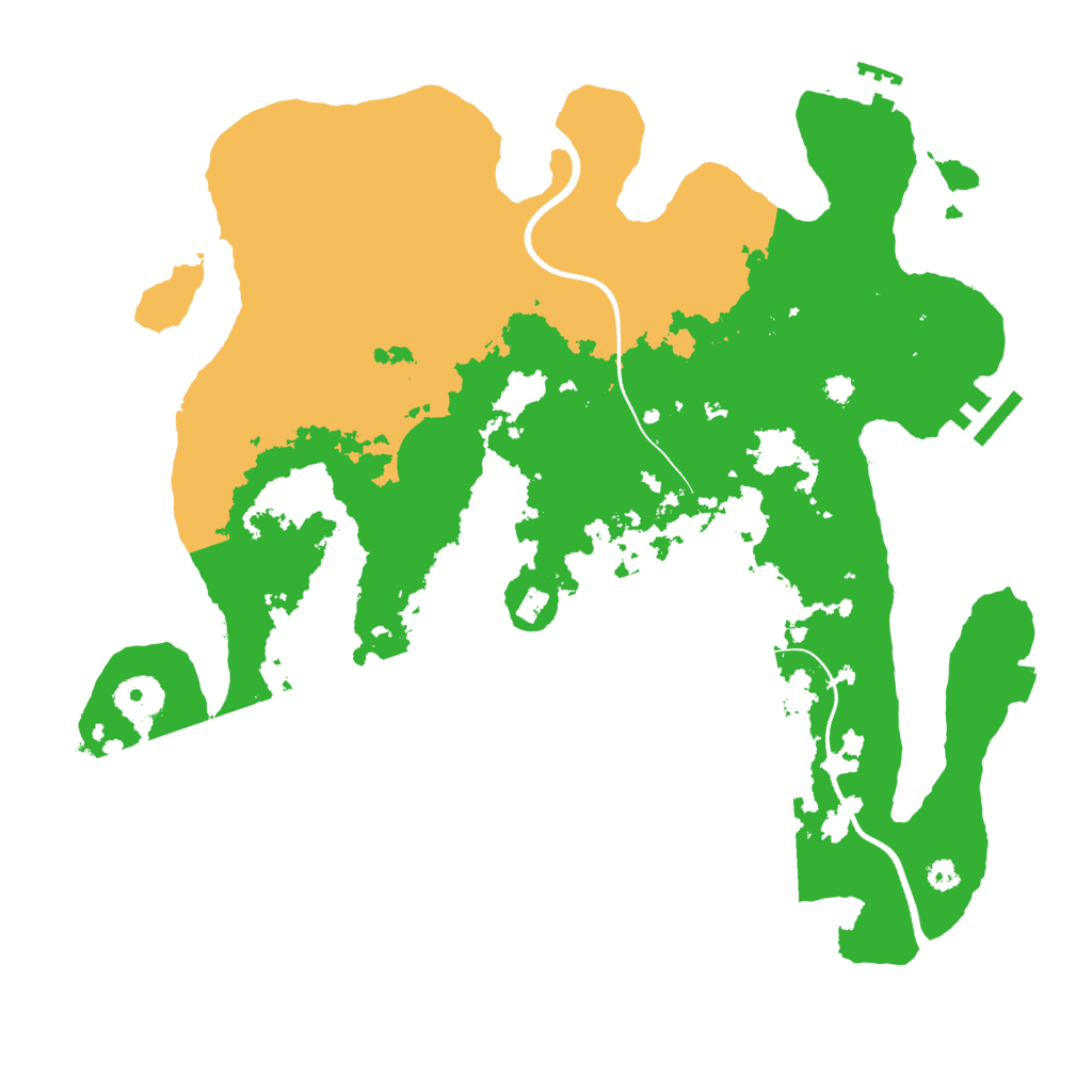 Biome Rust Map: Procedural Map, Size: 3500, Seed: 9735