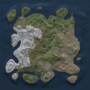 Thumbnail Rust Map: Procedural Map, Size: 3500, Seed: 8526, 17 Monuments