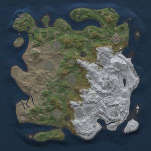 Thumbnail Rust Map: Procedural Map, Size: 4000, Seed: 1084884231, 20 Monuments