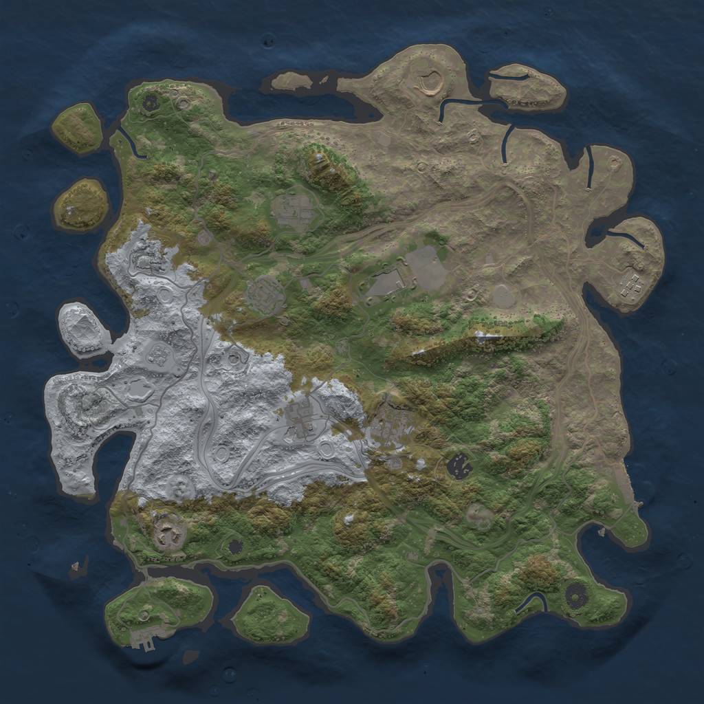 Rust Map: Procedural Map, Size: 4250, Seed: 110, 19 Monuments