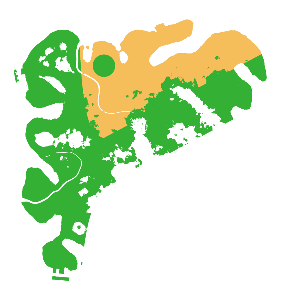 Biome Rust Map: Procedural Map, Size: 3500, Seed: 393939