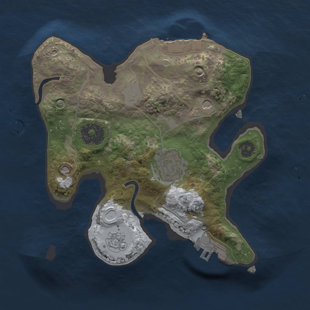 Rust Map: Procedural Map, Size: 2017, Seed: 280784, 10 Monuments
