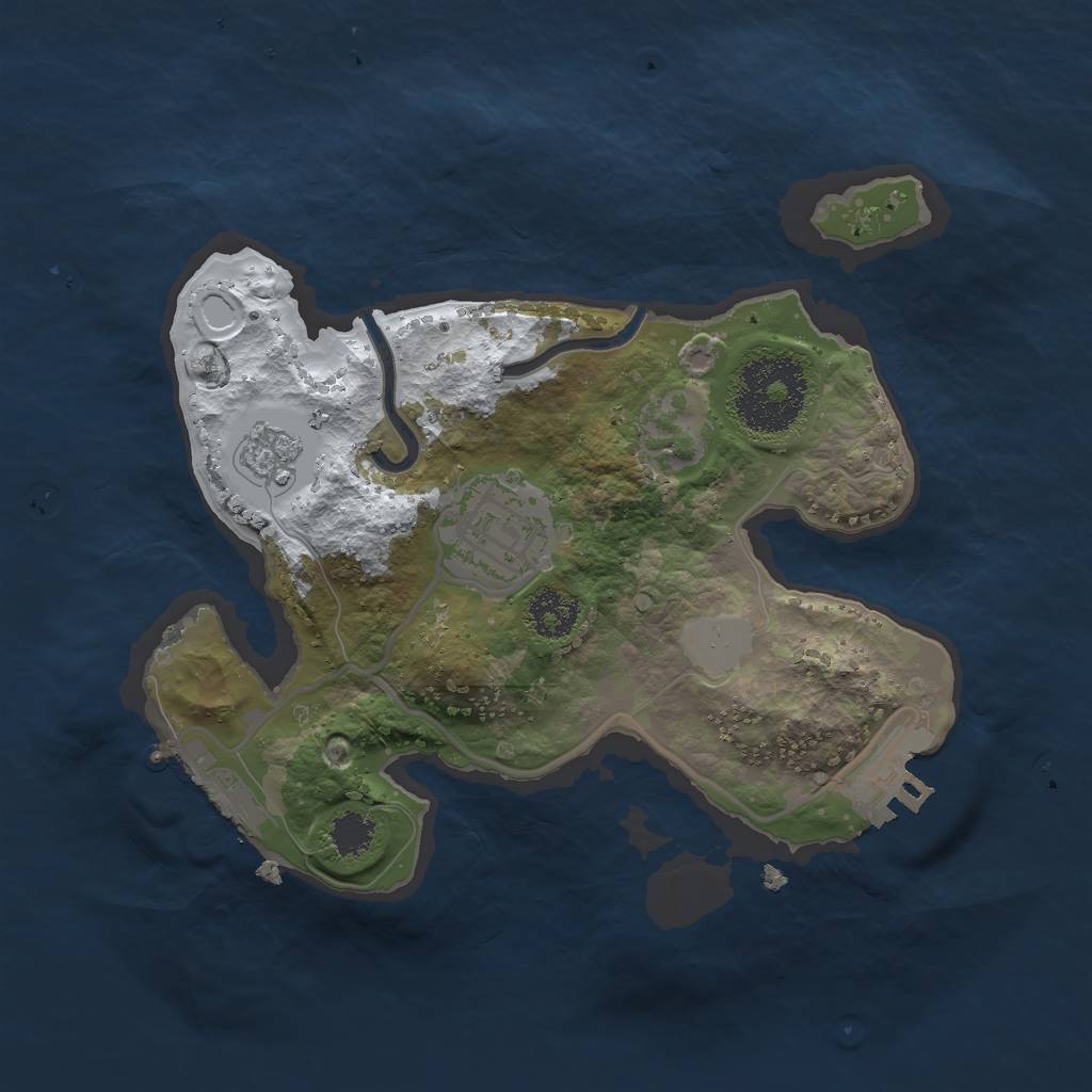 Rust Map: Procedural Map, Size: 2200, Seed: 528779091, 9 Monuments