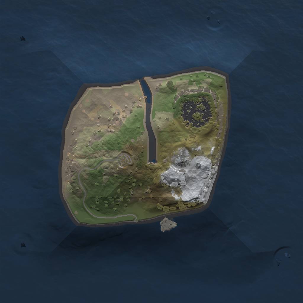 Rust Map: Procedural Map, Size: 1000, Seed: 405, 3 Monuments