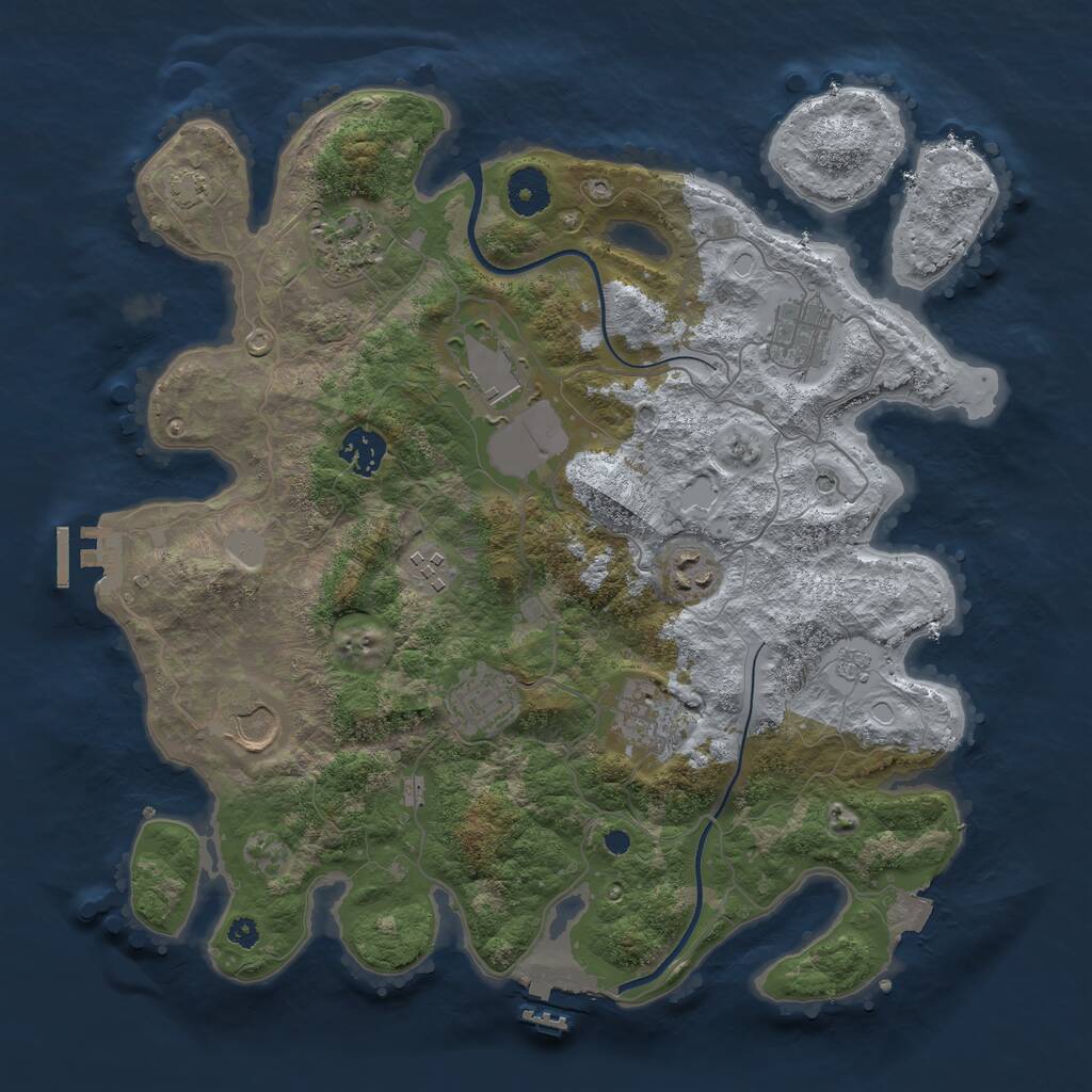 Rust Map: Procedural Map, Size: 3600, Seed: 111326123, 15 Monuments