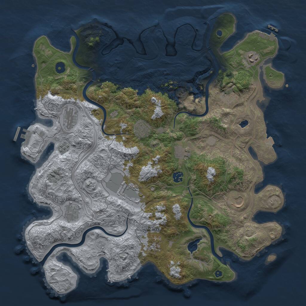 Rust Map: Procedural Map, Size: 4250, Seed: 1754161349, 17 Monuments
