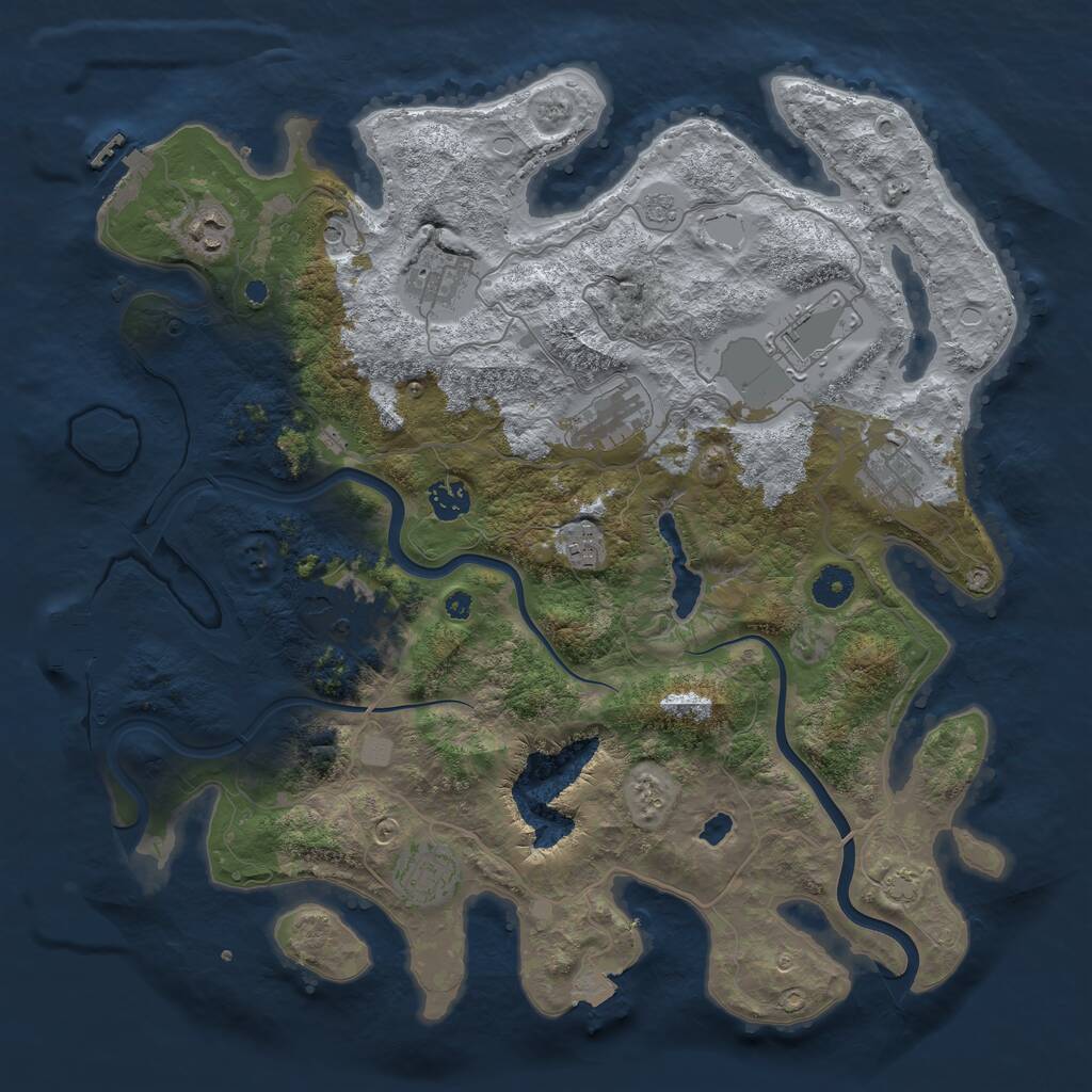 Rust Map: Procedural Map, Size: 4000, Seed: 4515414, 15 Monuments
