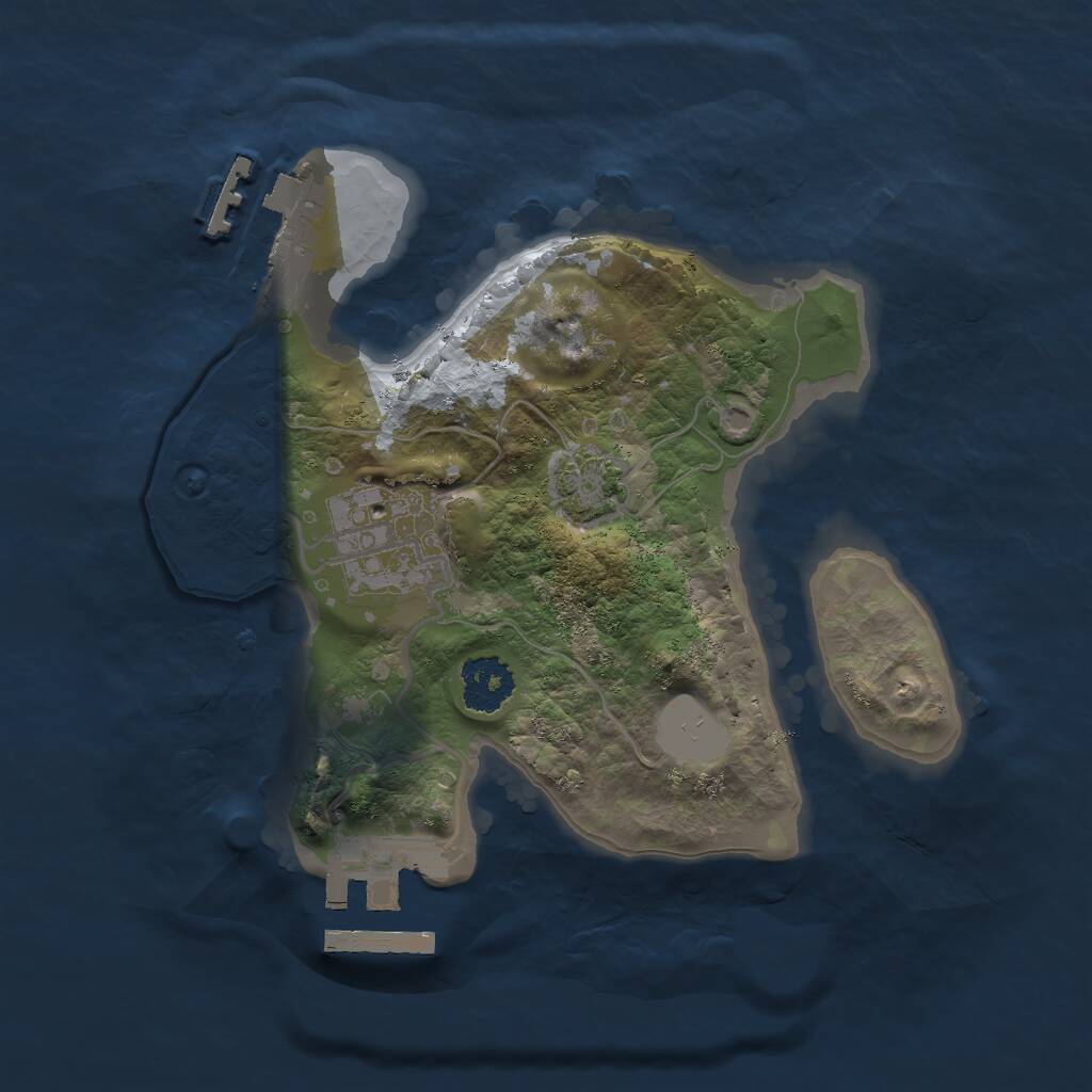 Rust Map: Procedural Map, Size: 2000, Seed: 99100, 5 Monuments