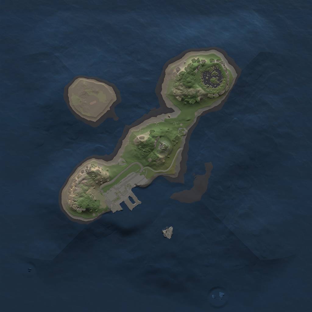 Rust Map: Procedural Map, Size: 1450, Seed: 145353, 5 Monuments