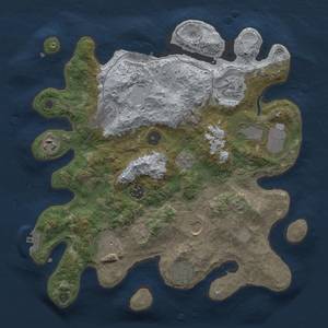 Thumbnail Rust Map: Procedural Map, Size: 3500, Seed: 2030684052, 16 Monuments