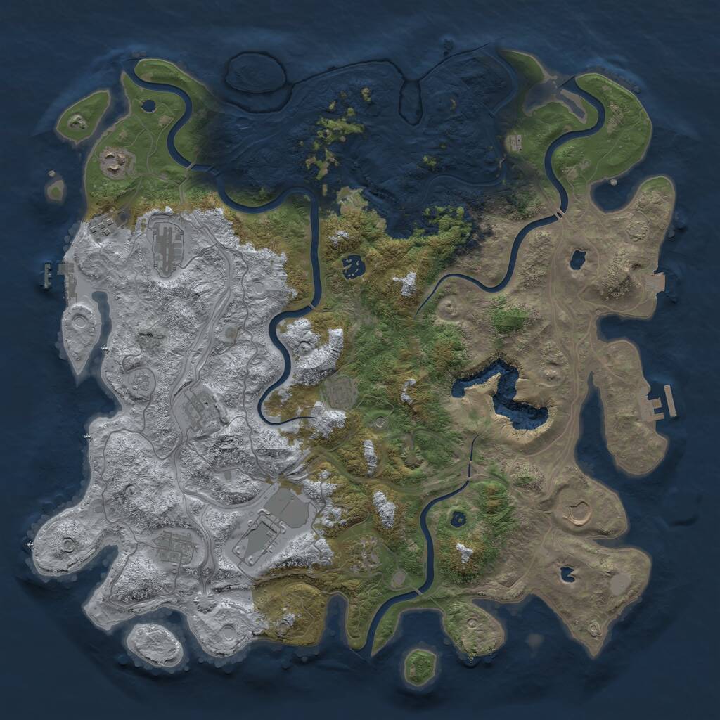 Rust Map: Procedural Map, Size: 4500, Seed: 19032022, 16 Monuments