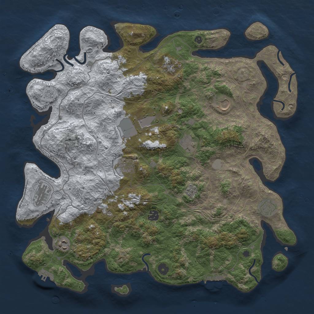 Rust Map: Procedural Map, Size: 4250, Seed: 1512581341, 19 Monuments