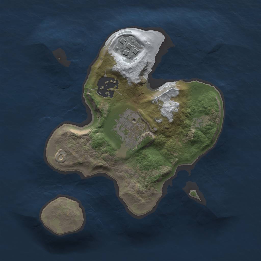 Rust Map: Barren, Size: 1800, Seed: 1458235, 5 Monuments