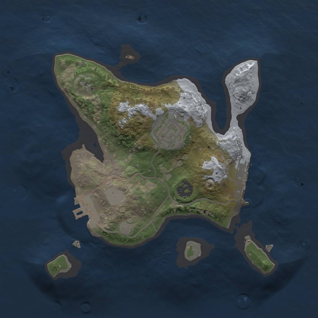 Rust Map: Procedural Map, Size: 2000, Seed: 258290728, 8 Monuments