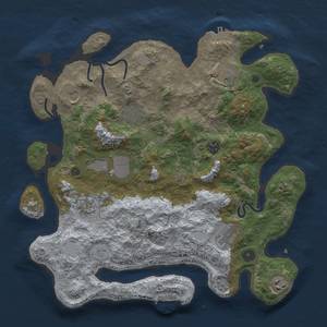 Thumbnail Rust Map: Procedural Map, Size: 3850, Seed: 1534076931, 16 Monuments