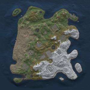 Thumbnail Rust Map: Procedural Map, Size: 3500, Seed: 4642927, 19 Monuments