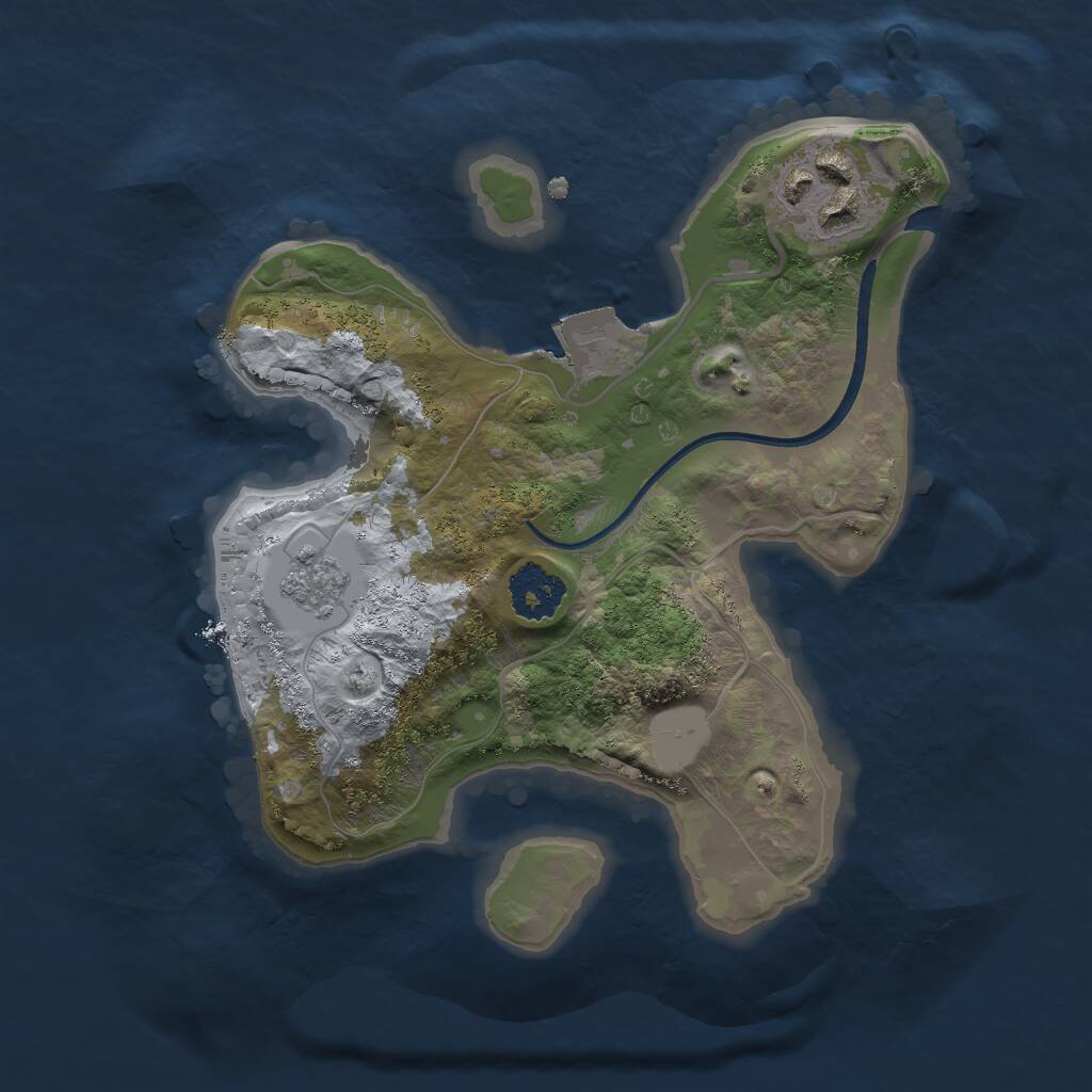 Rust Map: Procedural Map, Size: 1990, Seed: 2011884645, 3 Monuments