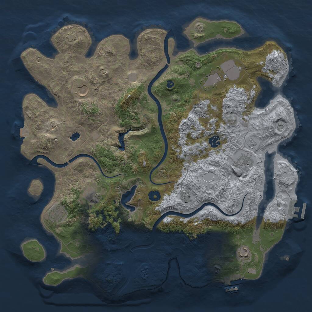 Rust Map: Procedural Map, Size: 4000, Seed: 574441862, 15 Monuments