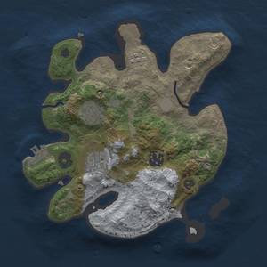 Thumbnail Rust Map: Procedural Map, Size: 2500, Seed: 182, 11 Monuments